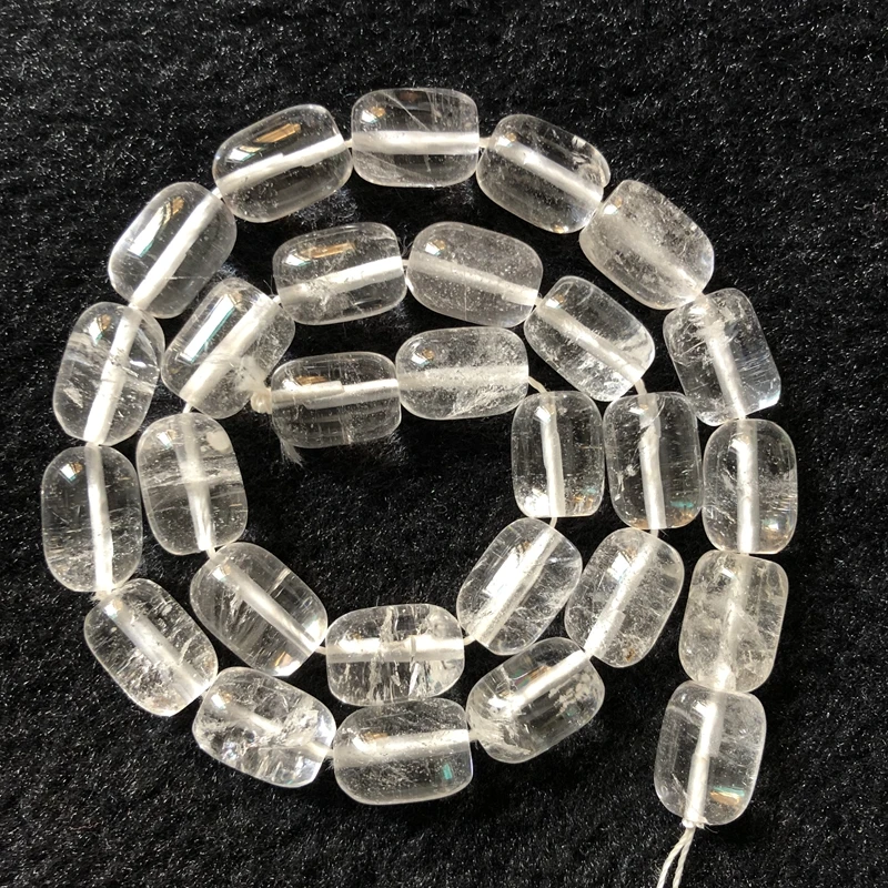 Настоящий Прозрачный Кварцевый Кристалл бусины 10х14мм баррель естественное