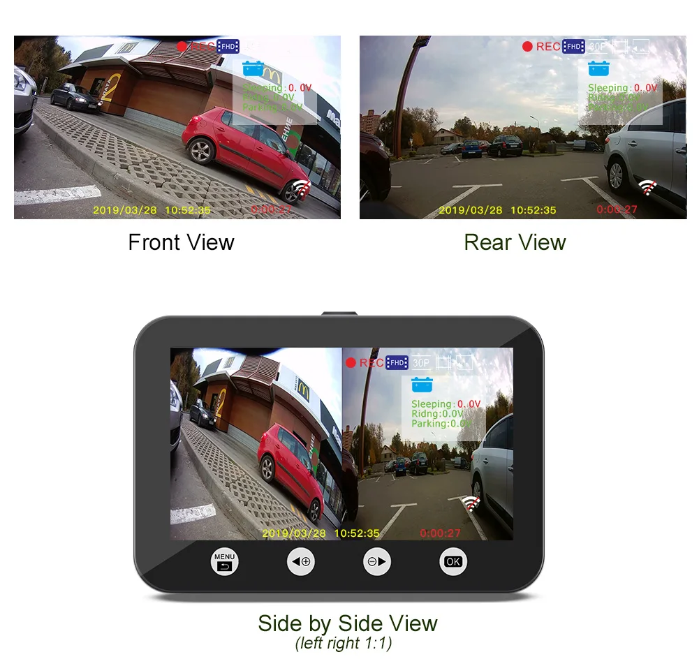 SYS VSYS P4.5 WiFi мотоциклетная видеорегистратор 1080P с двумя объективами Передняя и задняя 4,5 ''ЖК-водонепроницаемая мотоциклетная камера DVR система
