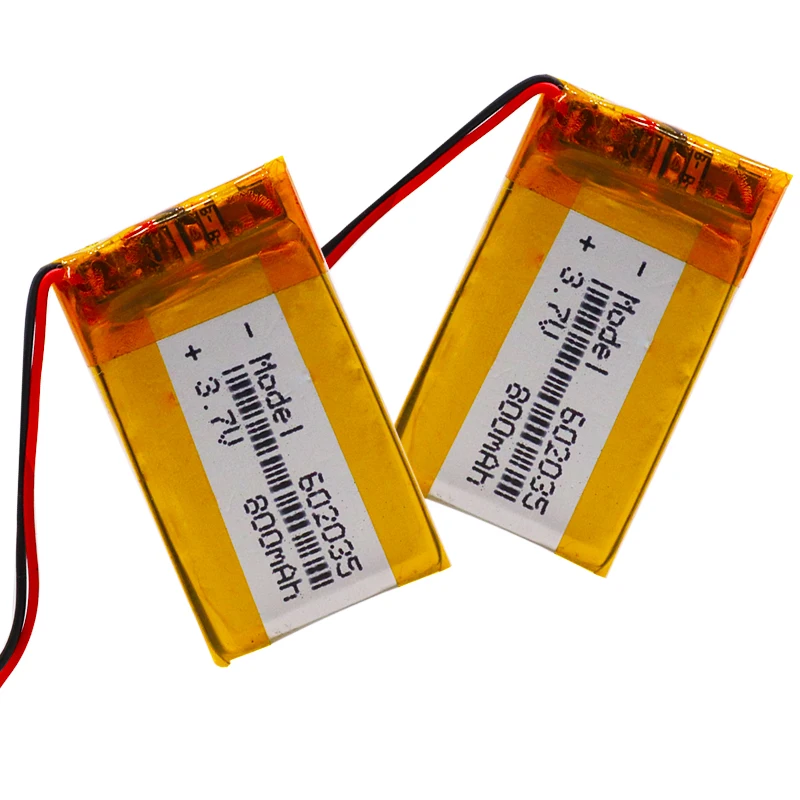 Литий-ионный полимерный перезаряжаемый аккумулятор 3 7 602035 в 800 мАч для DVR GPS