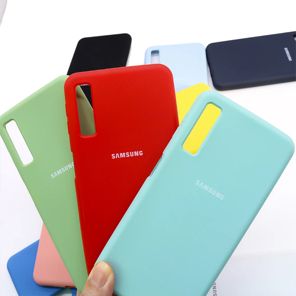 Оригинальный чехол из жидкого силикона для телефона Samsung Galaxy A01 A10s A20s A21 A50 Мягкий