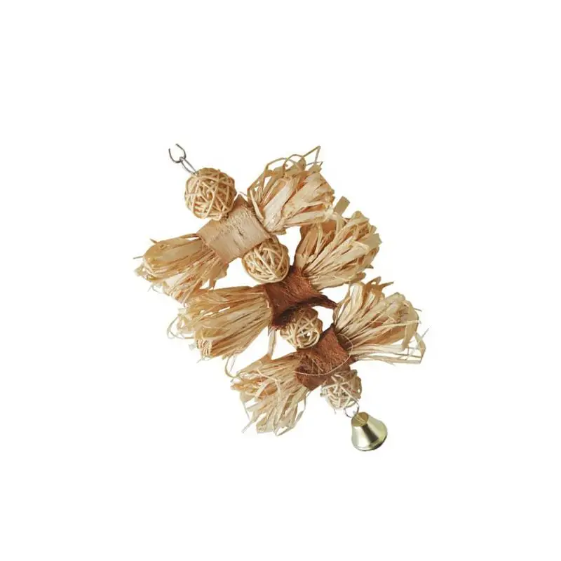 Игрушка для поклевки из ротанга попугай люфы ара африканский серый Маленький