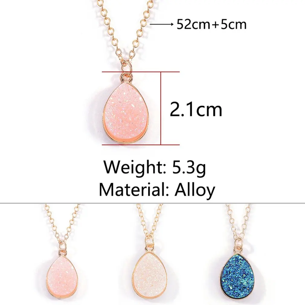 Новинка 2019 колье с подвеской в форме капли каменное ожерелье s &amp Кулоны для