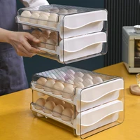 40 grids egg storage box stackable double layer drawer type egg container for refrigerator egg storage rack