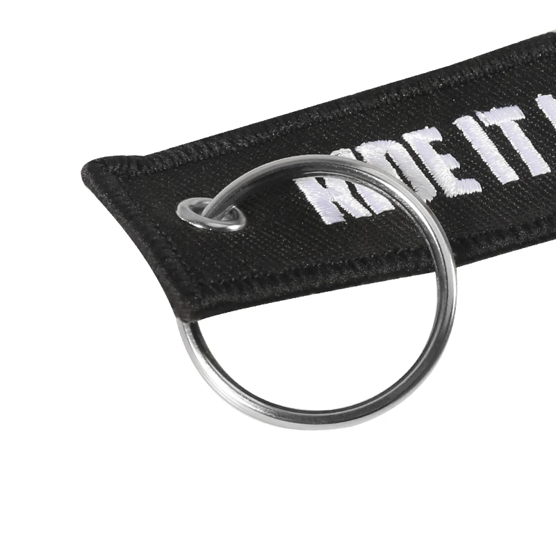 Модный брелок для ключей автомобилей вышитый мотоциклов и бирка подарков