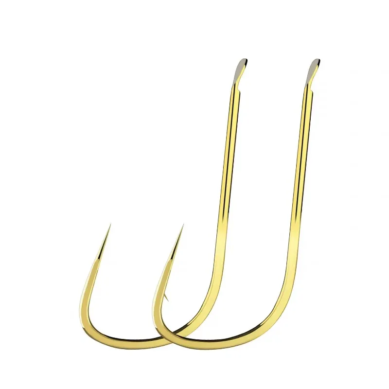 

50pcs/Lot High Carbon Steel 1#-7# Single Circle Flat Gold Sleeve Hook Sharp Barbed Set Jigs Carp Fly Fishing Sea Accessories