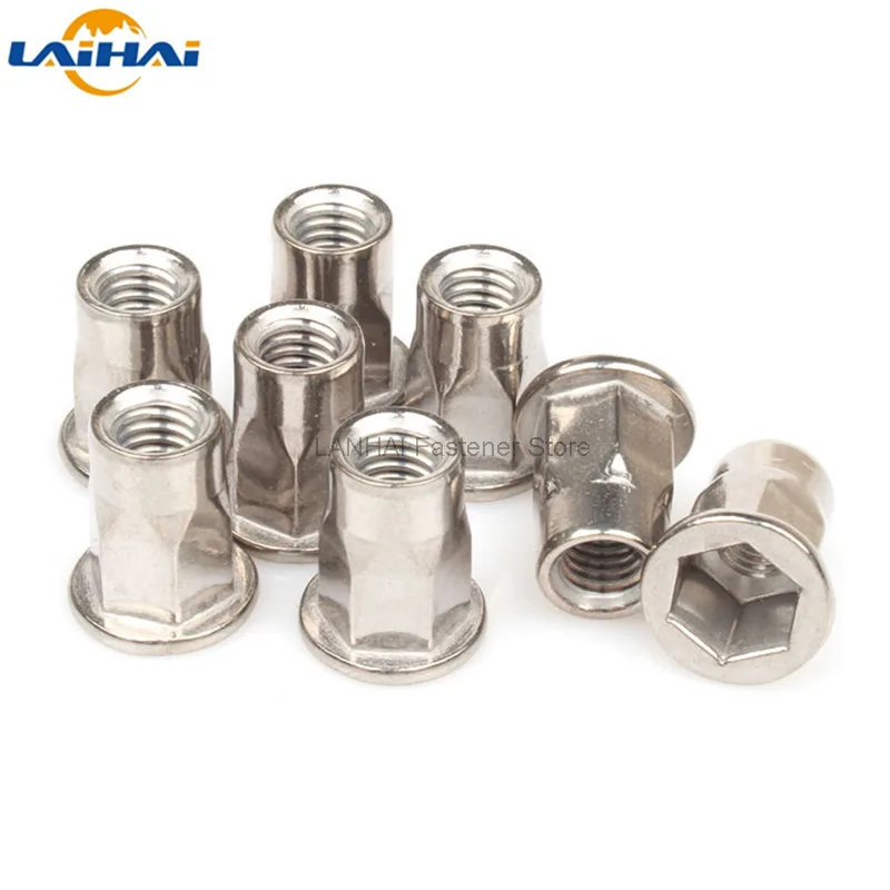 2/10 шт. быстрое крепление с шестигранной плоской головкой из нержавеющей стали 304 |