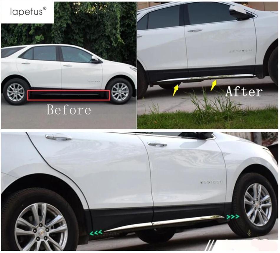 Аксессуары Lapetus, подходят для Chevrolet Equinox, наружная Автомобильная дверь под корпусом, литьевая нижняя часть под полоской, накладка