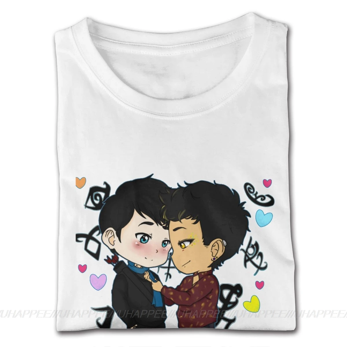 Фото Белые футболки большого размера с коротким рукавом в стиле аниме Alec Lightwood №2