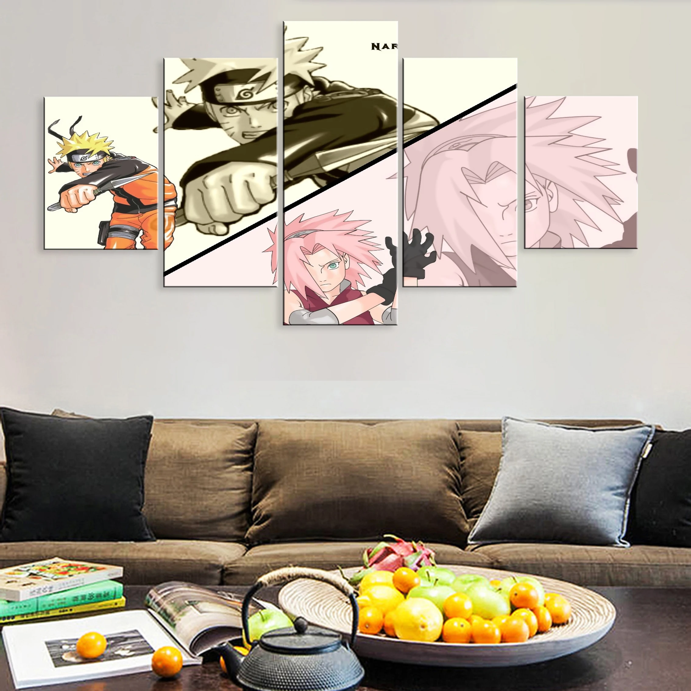 

Printed Modern Art Hd Home Decoration Pictures 5 Pieces Poster Canvas Painting On The Wall Anime NARUTO