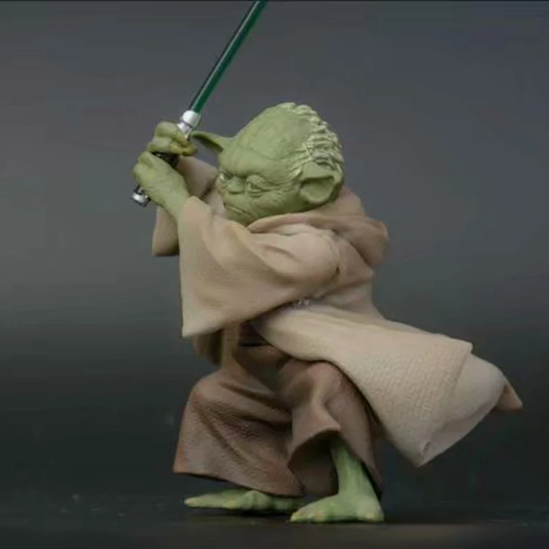 Фигурки героев Звездных Войн Master Yoda с мечом из ПВХ аниме экшн фигурки