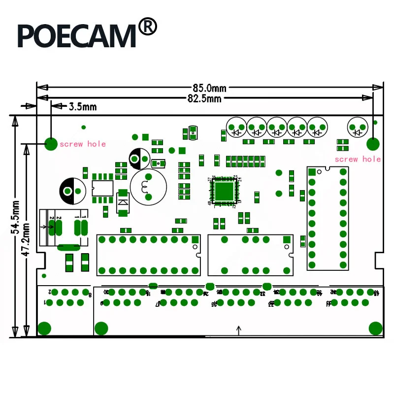 5 Порты и разъёмы 10/100 Мбит/с пассивной коммутатор питания через ethernet 12V 15V 18V 24V