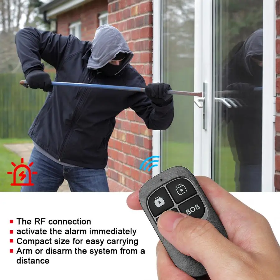 ES-RC1 433MHz Wireless RF Smart Remote Control for Alarm System Transmission Distance 80 M Strong penetrating power | Безопасность и