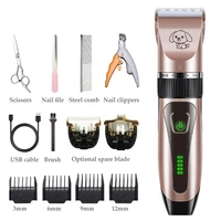 clipper for dog clippers cats grooming clipper kit usb professional rechargeable low noise pets hair trimmer display battery