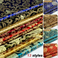 brocade jacquard flower pattern damask fabrics for silk satin dress chinese cheongsam diy handmade sewing patchwork material