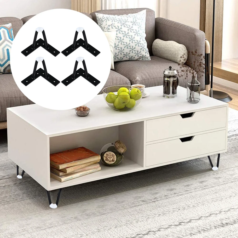 

Hairpin Coffee Table Legs Metal Heavy Duty Feet Furniture Supports Legs (Black)
