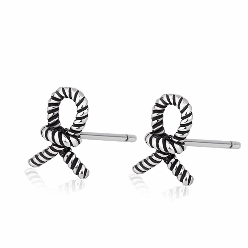 Женские плетеные серьги гвоздики из серебра 925 пробы|Серьги-гвоздики| |