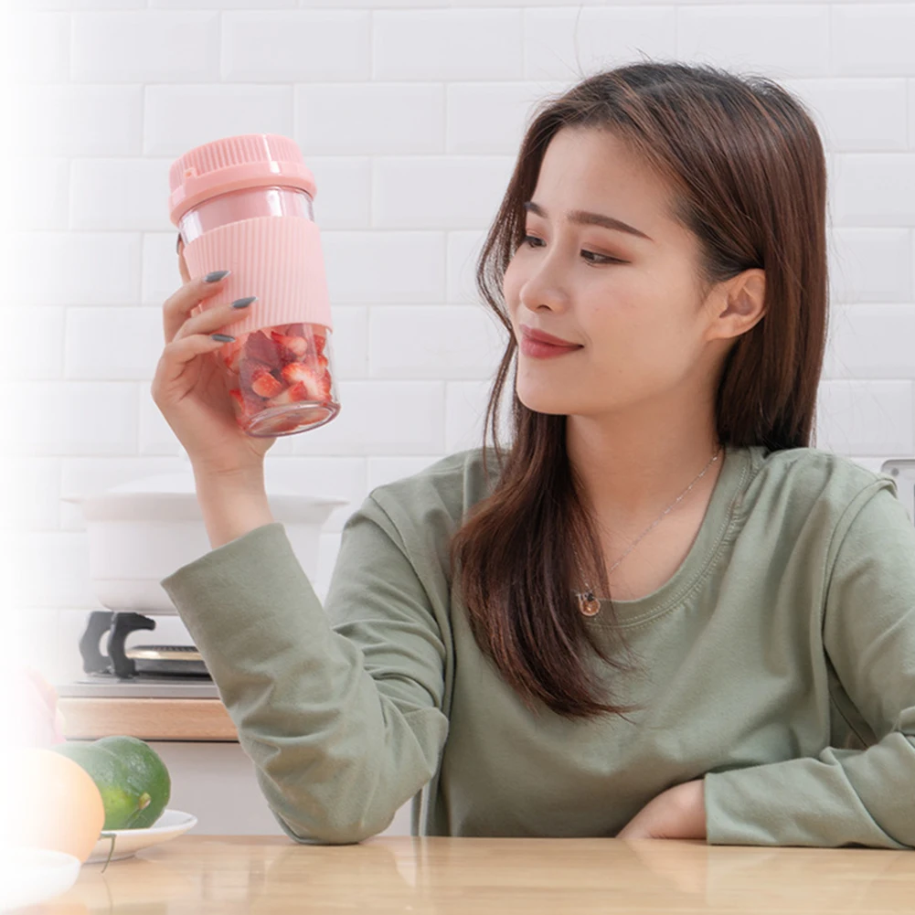 

300ml Usb Portable Electric Juice Blender Rechargeable Juicer Cup Fast Fruit Mixer Squeezer Smoothie Maker For Home Kitchen