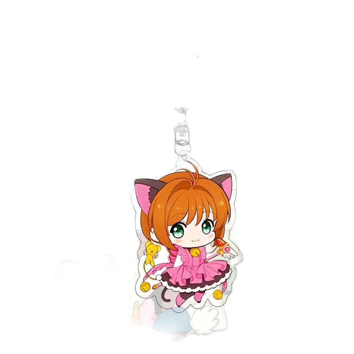 

Sailor Moon Keychains Accessories Card Captor Luna Purple Cat Cosplay Props Girls Key Chains Card Captor Sakura Keyring