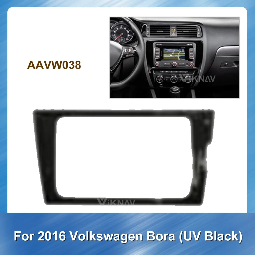 

Car Radio Fascia for Volkswagen Bora UV Black 2016 DVD frame Dash Mount Kit Adapter Trim Facial Panel Frame Dashboard 2 Din