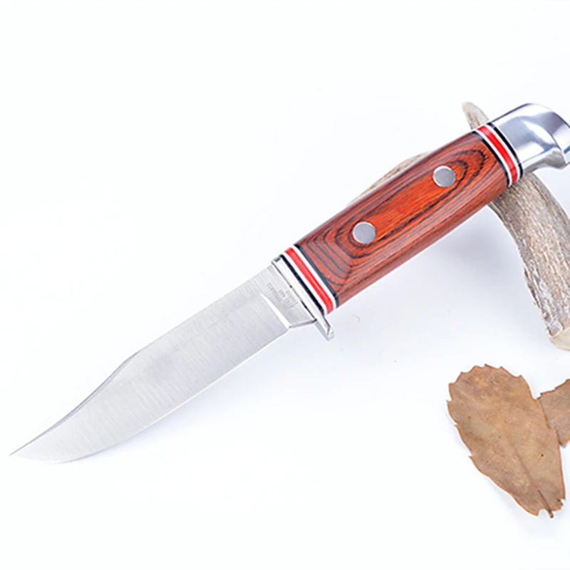 Охотничий нож из настоящей стали ручной работы 8 дюймов 57 HRC походный уличный