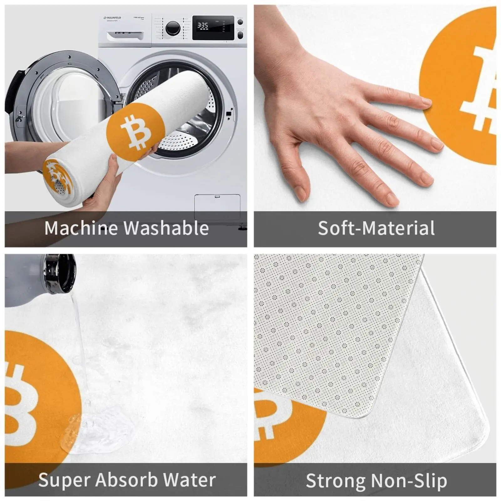 Минималистичный коврик для входной двери биткоина ванной Джефф Безос арбуз