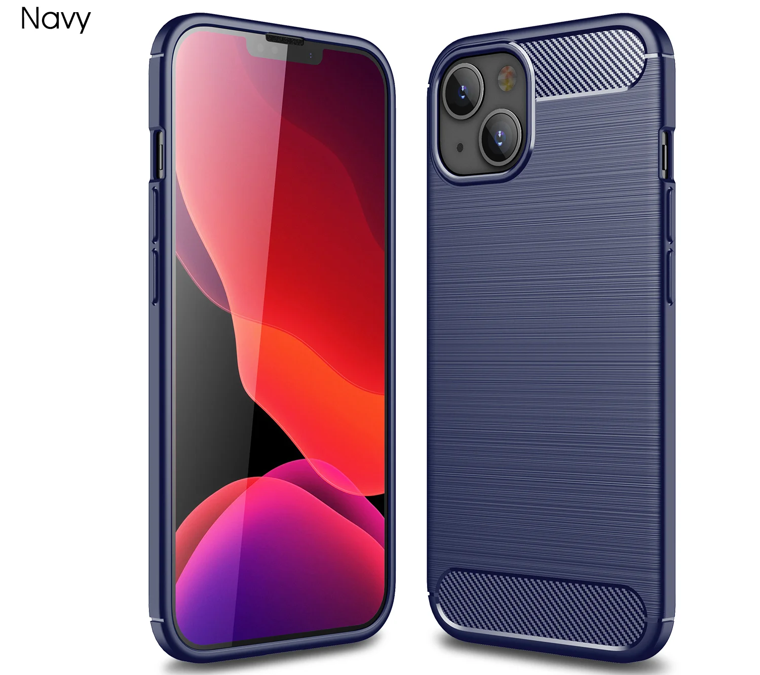 

Fashion ShockProof Ultra-thin Business Phone Case For iPhone 12 13 11 Mini Pro Max Light Luxury Anti-Fall Carbon Fiber TPU Cover