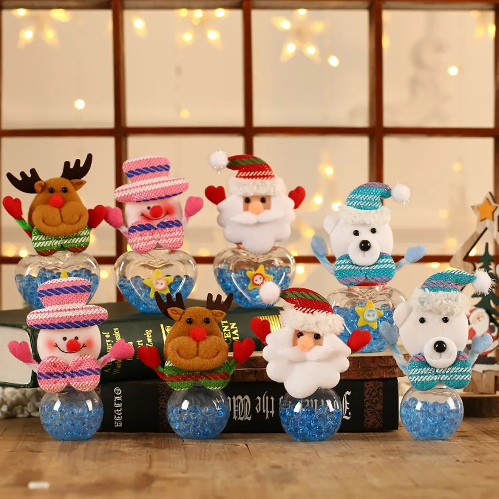 

Cute Christmas Candy Storage Can Decorate Home Gift Cookies Foods Storage Jar Decor For Home Party Wedding 2021 New Year