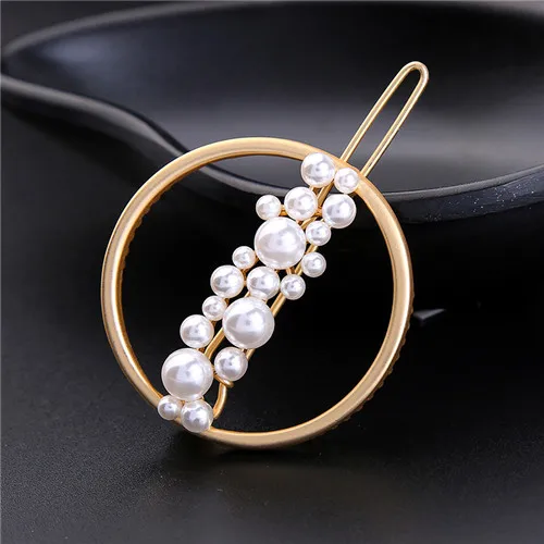 

Trendy Imitiation Pearl Star Moon Shape Hair Clips Alloy Material Pearl Hair Accessories for Women Girls Hairgrips