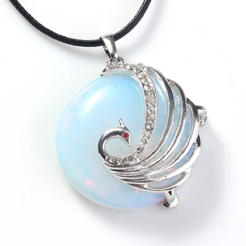 Посеребренные Тапочки Форма зеленая бирюза камень кулон Вишня Кварц