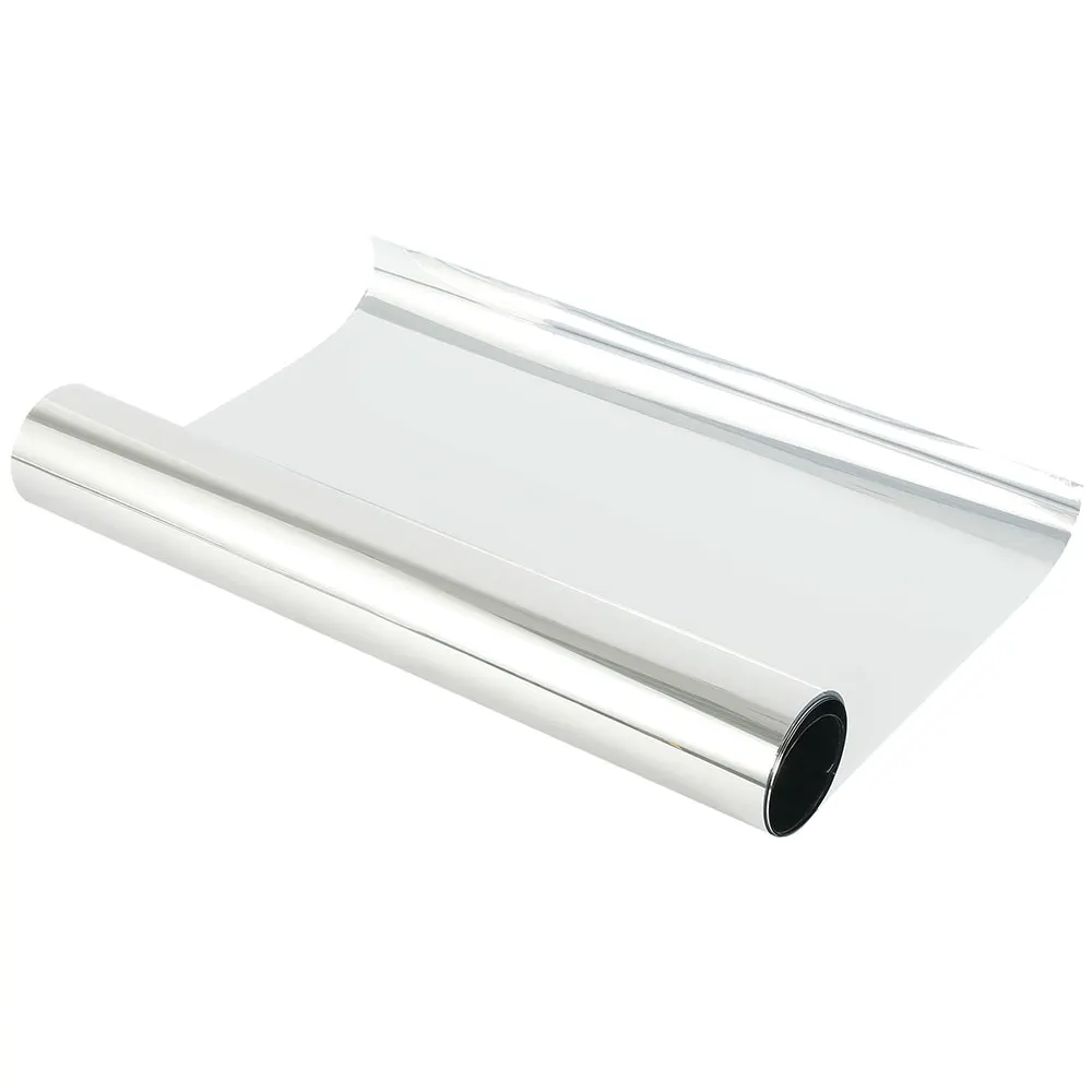 Водонепроницаемая оконная пленка 200*50 см односторонние зеркальные Серебристые