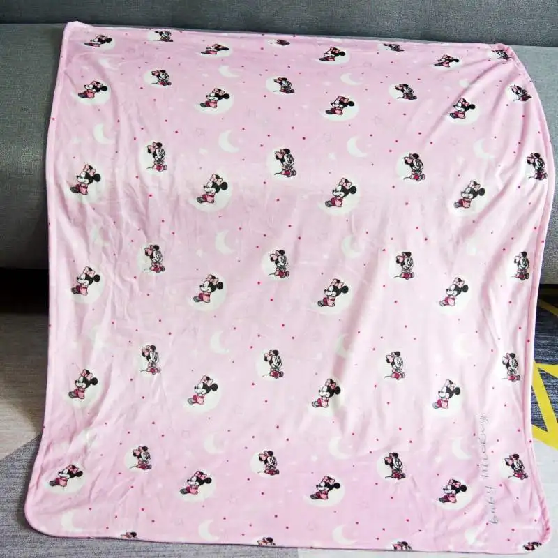 Double Minnie 80x100 Дисней, детское одеяло с Винни, Минни Маус, Ариэль, плюшевое теплое одеяло, полотенца для маленьких мальчиков и девочек, подарок для питомцев, кошек, собак, бросок на кроватку, кровать, самолет - Цвет: Double Minnie 80x100