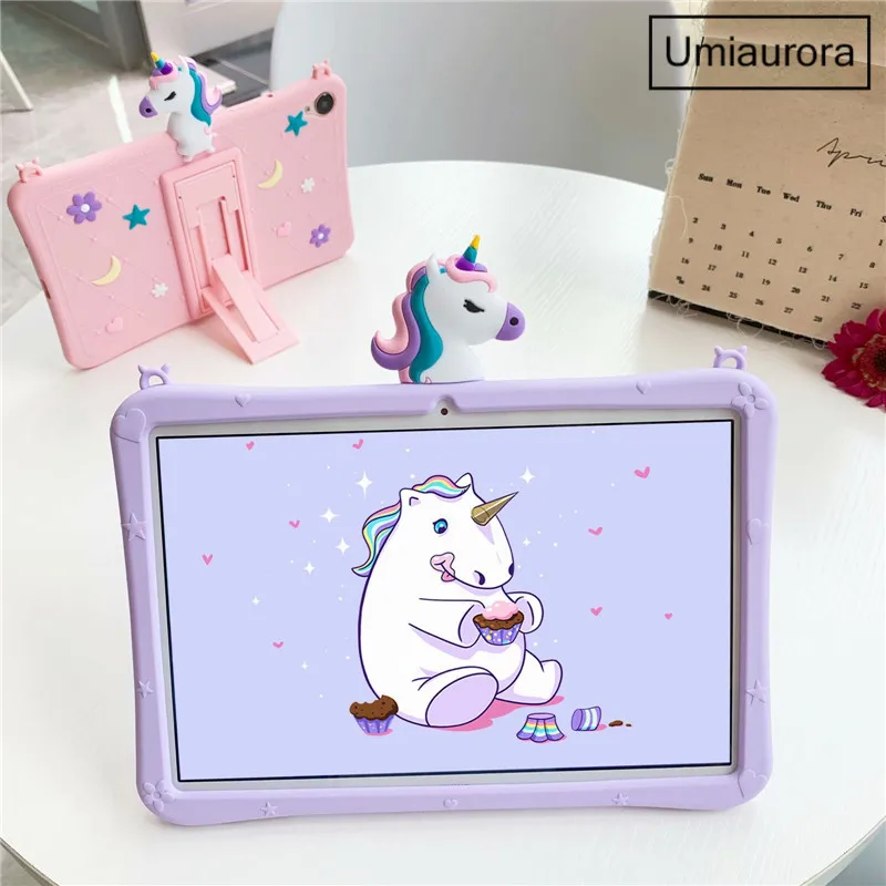 

Silicone Cover for Huawei MediaPad T5 10 T5 8.0 M5 Lite 10 M6 8.4 10.1 10.8 Tablet Case Unicorn Kids for Huawei Matepad 10.4