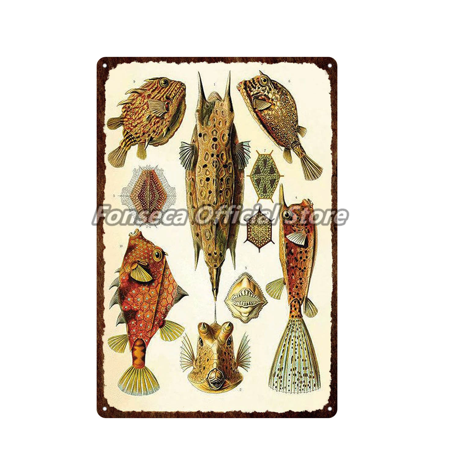 Vintage Fishing Metal Poster Tin Sign Plaque Home Man Cave Decor Decorative Iron Plate Wall | Дом и сад