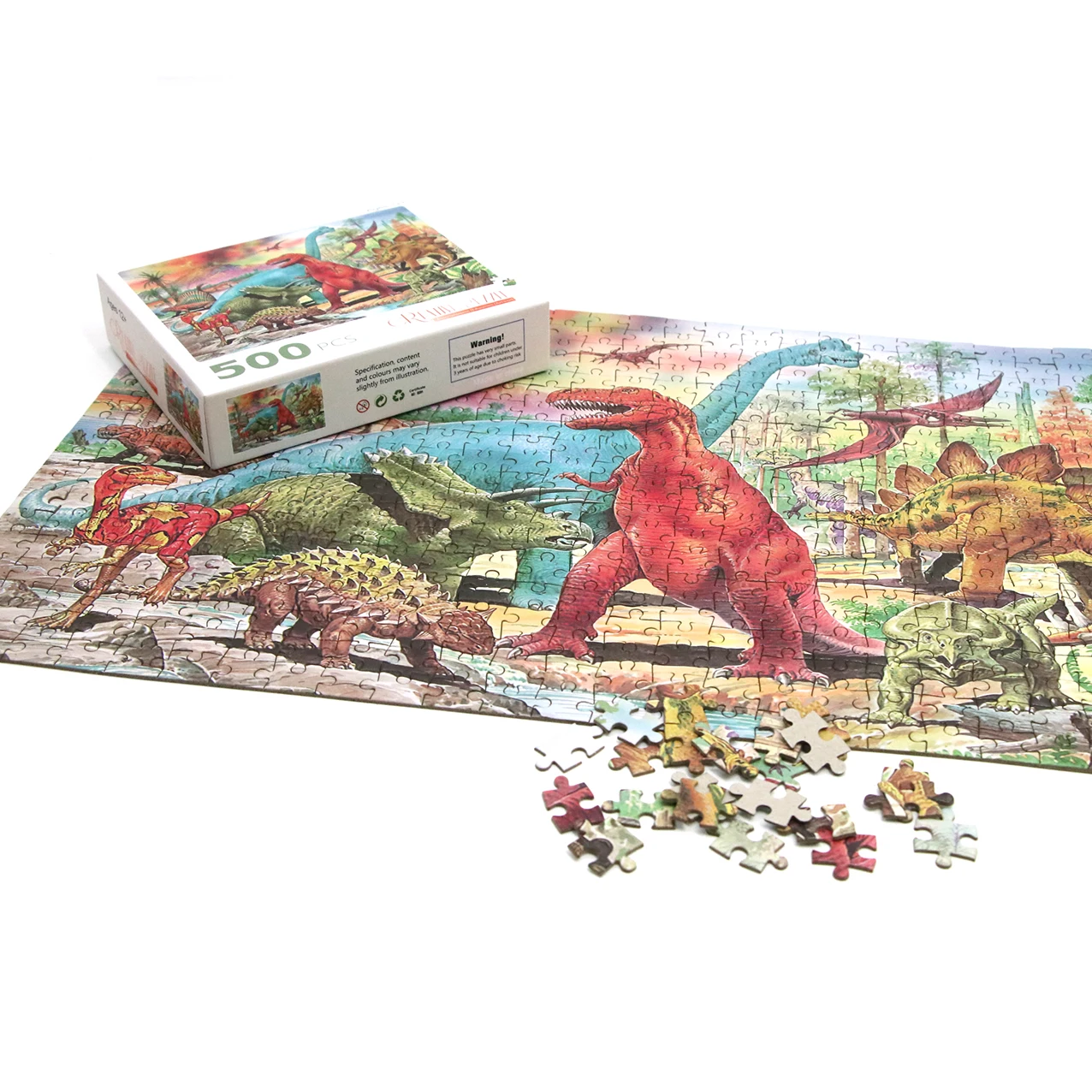 

Обучающие игрушки, динозавры, комиксы, пазлы для детей, 500 шт.