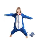 Новый семейный костюм, детский комбинезон в виде акулы, пижама с животными, косплей-костюм для мужчин, женщин, мальчиков и девочек, рождественские кигуруми с енота