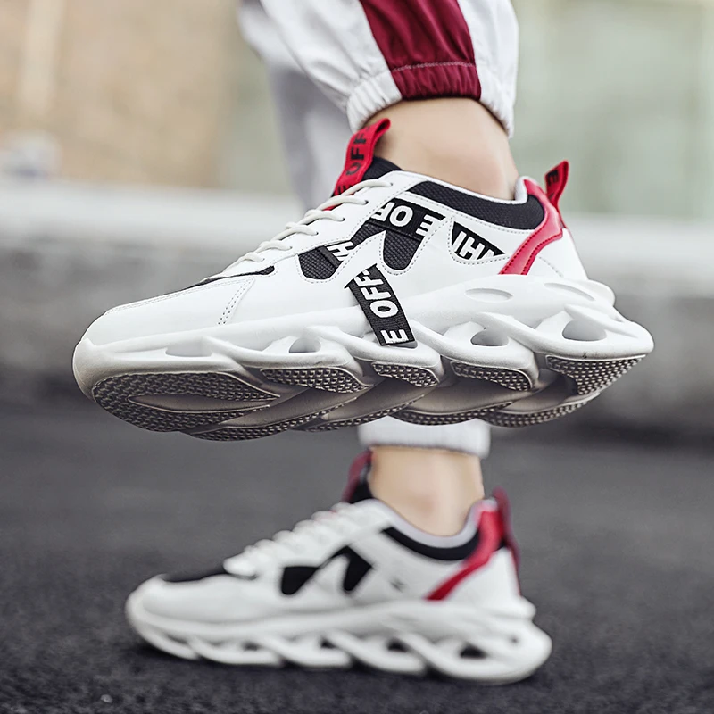 

Mija Brand Design Sneakers for Men Mesh Breathable Lace Up Sport Shoes Men's Leather Vulcanized Shoes 2021 Street Sneakers