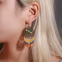 bohemia national style earrings vintage multilayer measle tassel earrings the court style fashion delicate special wholesale