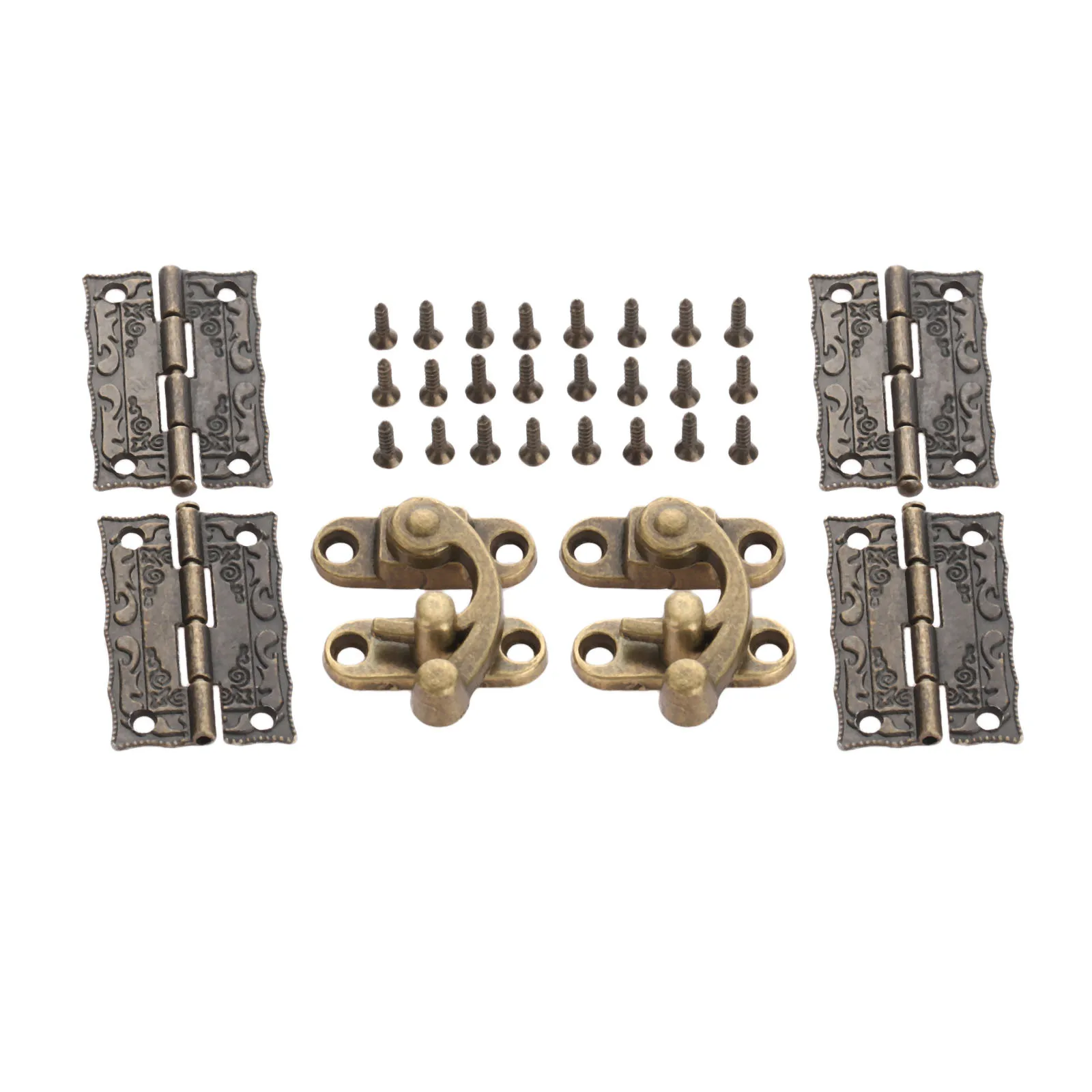 4 шт. декоративные петли для мебели и 2 шт.|Засовы| |