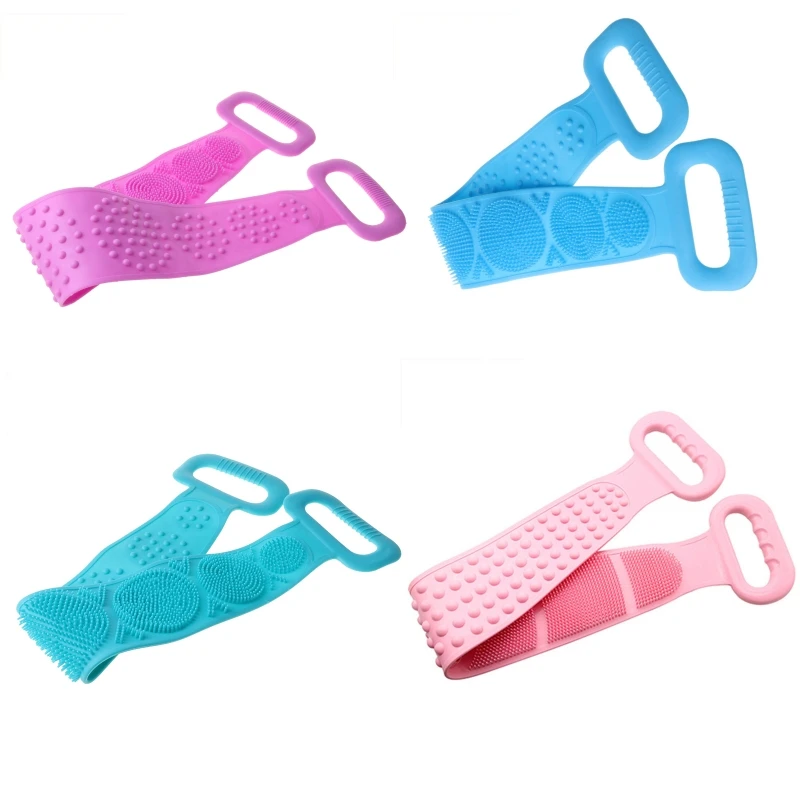 

Силиконовая щетка для спины, двусторонний массажный ремешок, 2021