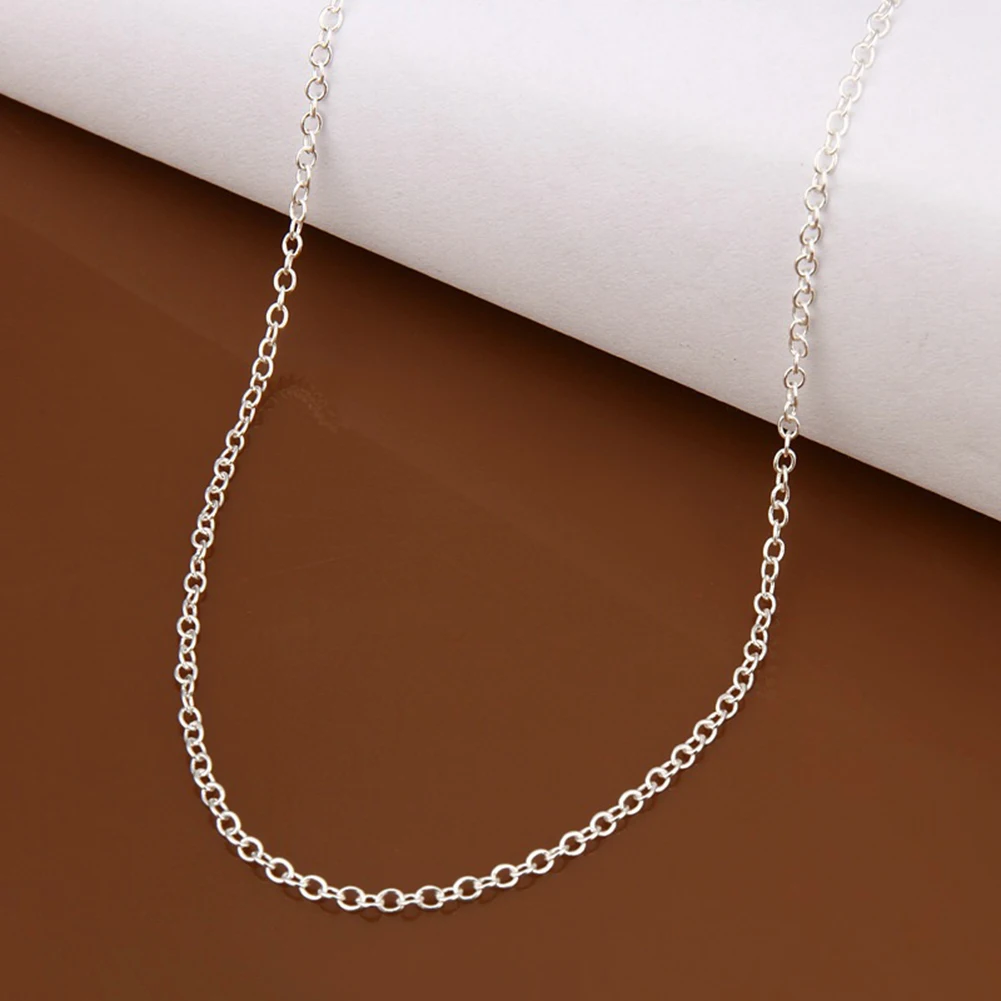 18/24inch Minimalist Silver Plated Necklace Chain DIY Jewelry Making Accessory Electroplating fashion cross chain fine new | Украшения и