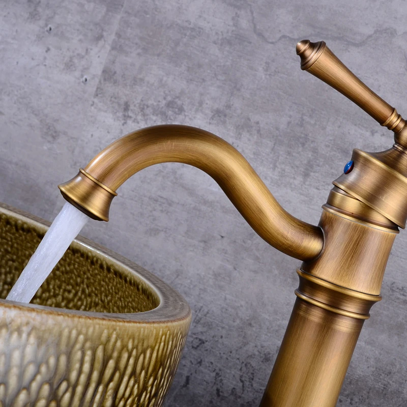 Винтажные Золотые Смесители для ванной комнаты роскошный кран с креплением на
