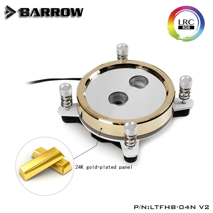 Barrow Gold CPU Water Block use for INTEL LGA1150 1151 1155 1156/ X99 2011 / AMD AM3 AM4/ Radiator 5V GND to 3PIN Hearder