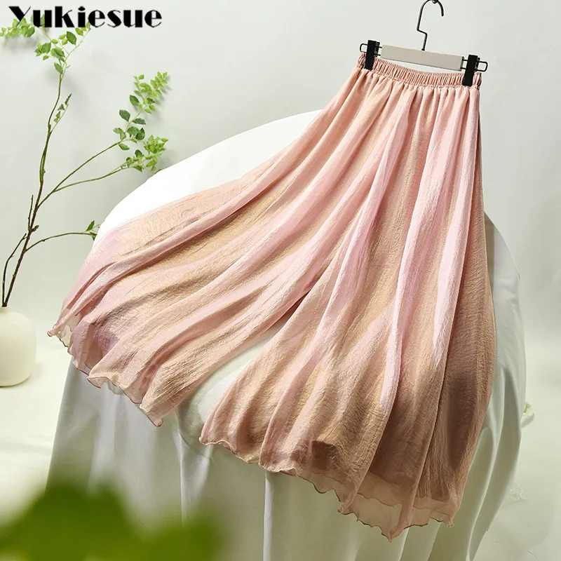 Женские брюки с высокой талией летние плиссированные Капри большого размера