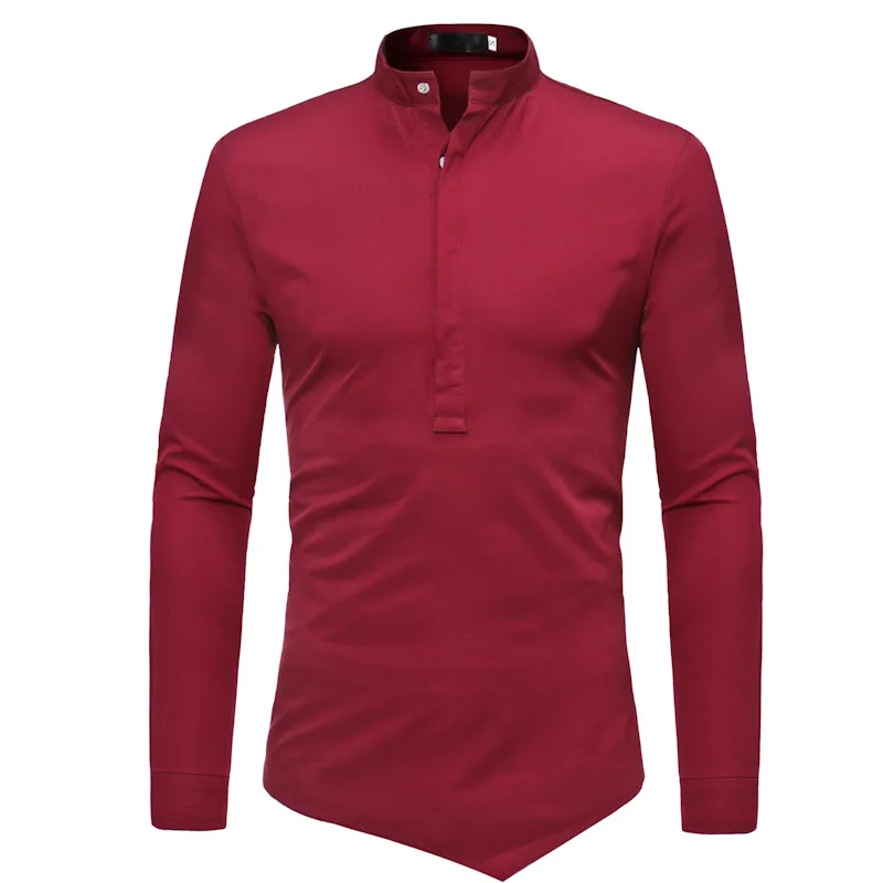 Модные мужские рубашки с длинными рукавами пуловер необычный стандартный