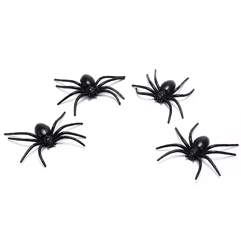 

Пластиковый черный паук 2022 4 шт./лот, забавные поддельные пауки для Хэллоуина, игрушка, реквизит для вечерние, Декор для дома с привидениями, ...