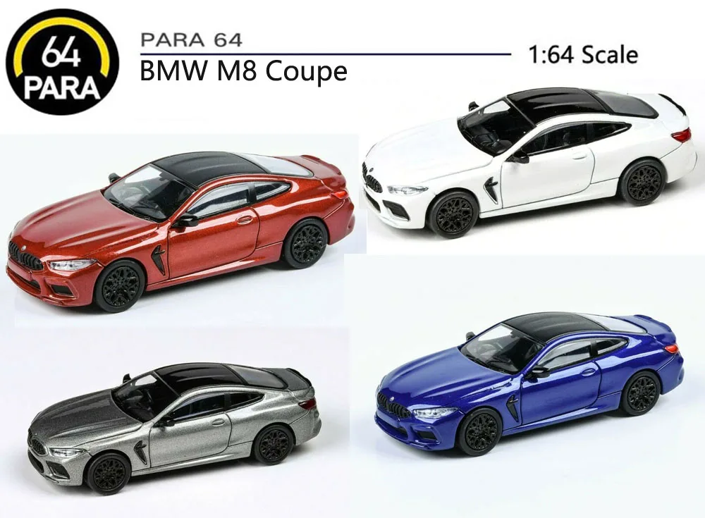 Новые модели PARRA64 масштаб 1/64 BMWW M8 Coupe литой Сплав игрушечные автомобили 3 дюйма 7 см