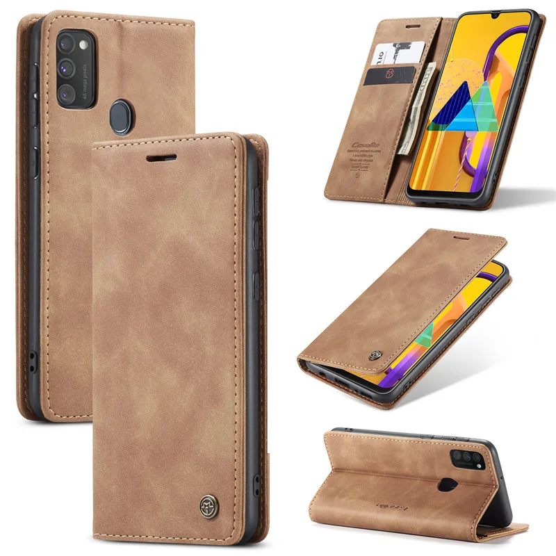 

CaseMe Retro Flip Leather Phone Case for Samsung Galaxy M21 M31 M10S M30S M60S M80S M10 M20 M30 Magnetic Wallet Card Cover Coque