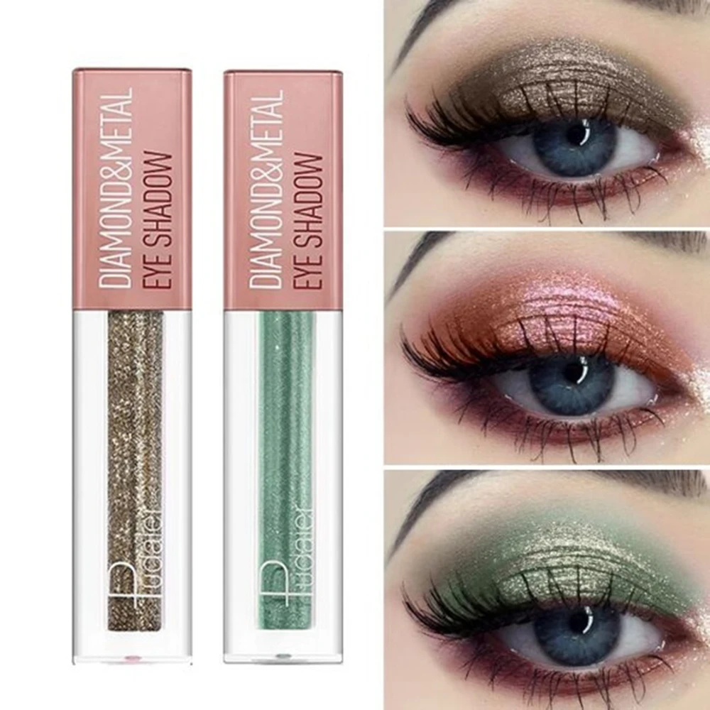 

12Colors Eyeshadow Metallic Pigment Waterproof Silver Green Glitter Eyeshadow Shimmer Festival Eyes Makeup Mermaid Eye Shadow