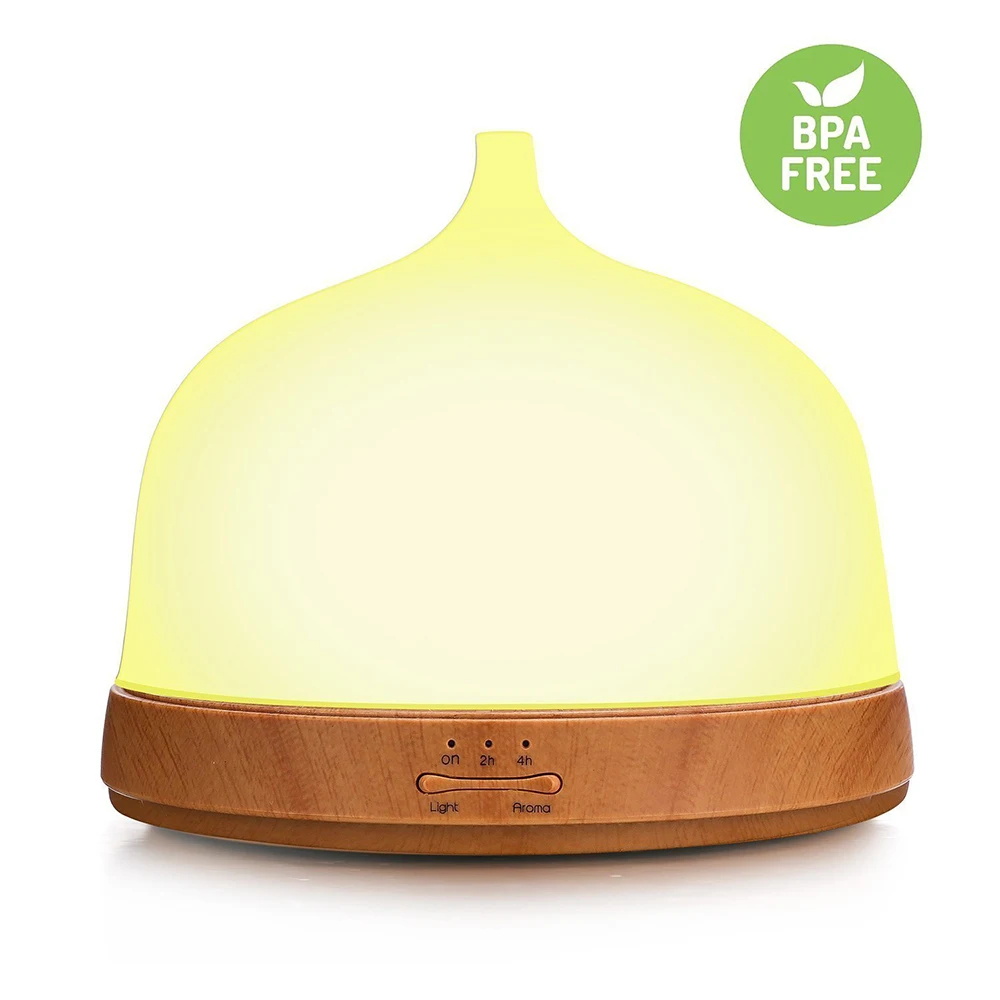 

Ultrasonic Aroma Diffuser Aromatherapy Wood Humidifier 200ml Atomizer LED Fragrance Oil 7 Colors for Bedroom Office SPA Yoga