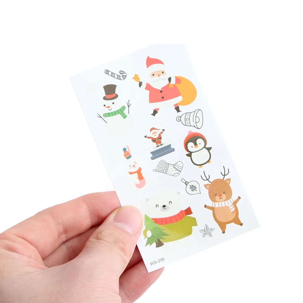 Новые водонепроницаемые светящиеся рождественские наклейки-татуировки